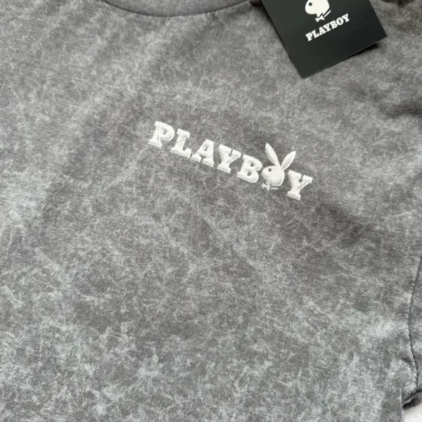 New unisex Playboy gray Tshirt size medium - Image 6