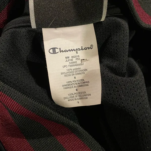 Champion Track Jacket‎ Floral Logo Women's L Black & Purple Varsity Streetwear - Image 6