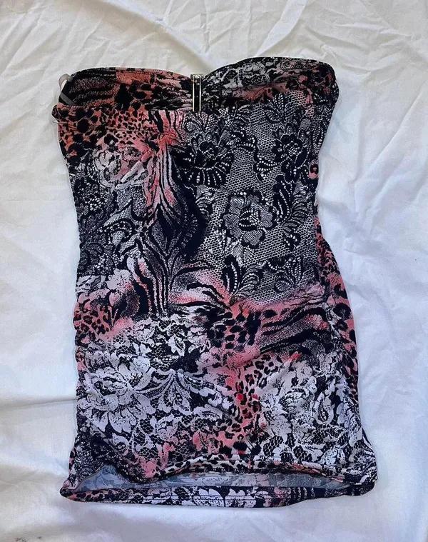 y2k strapless top Black Size 8 - Image 3