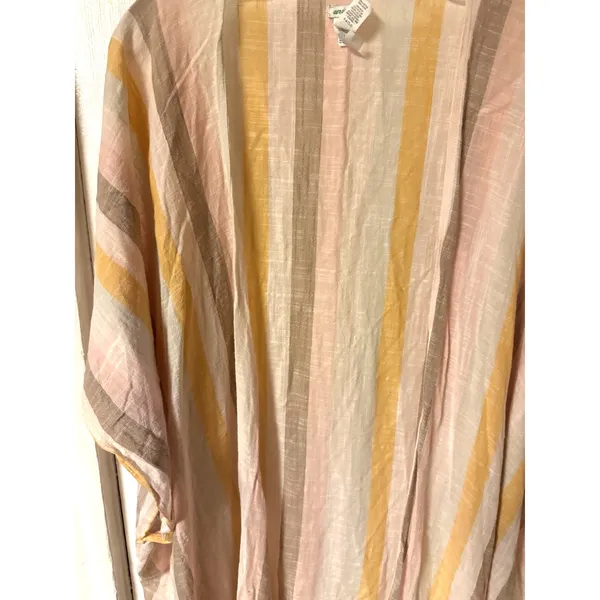 Aerie Women's Lightweight Neutral Colored with Fringe OS‎ Shrug 100% Cotton - Image 3