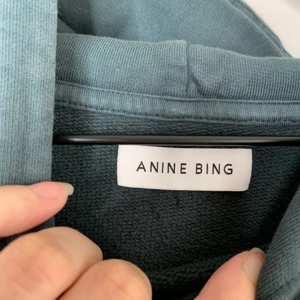 Anine Bing Ash Eagle Hoodie in Emerald Womens Small Green - Image 11