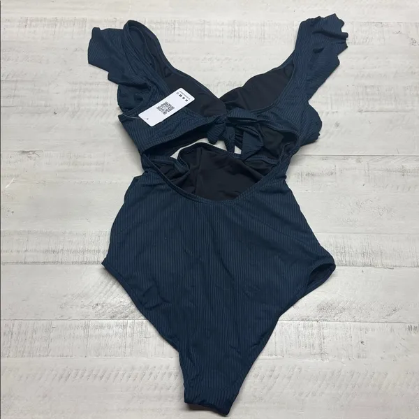 Charmo pregnancy swimsuit Ruched Twist Cutout Front Back Tie Maternity swimwear - Image 6