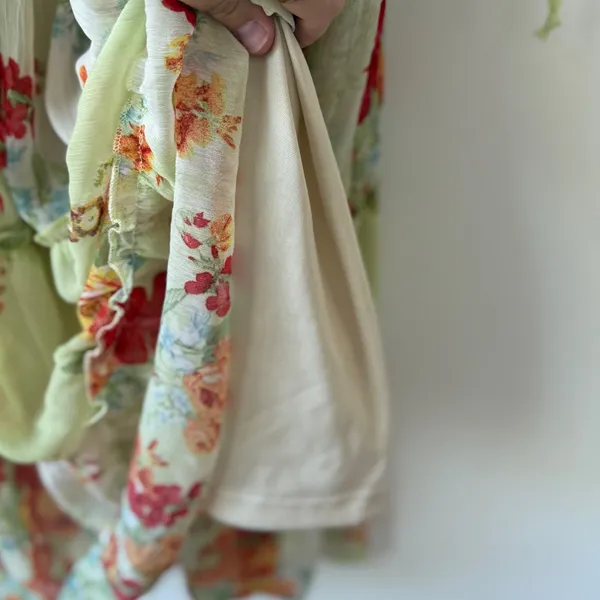 Anthropologie Fig and Flower Women's Boho Floral Print Tiered Maxi‎ Dress Sz S - Image 8