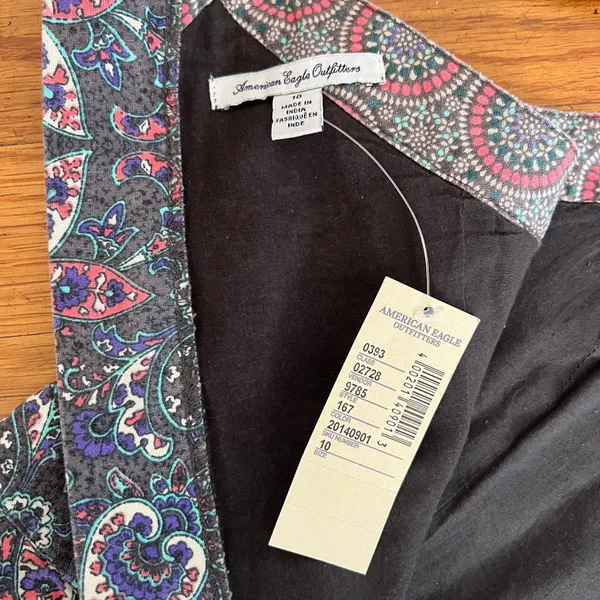 American Eagle Halter Paisley Print Mini Dress - Image 7