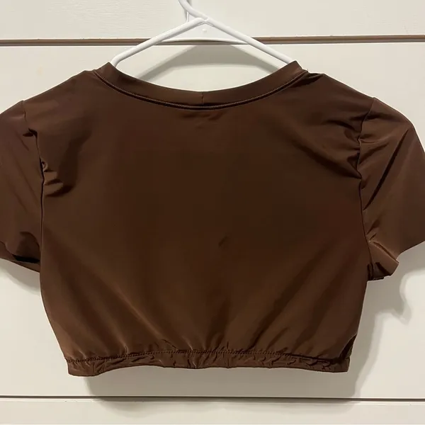 Aerie Smoothiez Brown Crop Top - Image 3