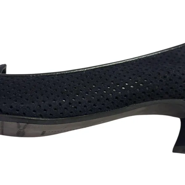 Stuart Weitzman Black Suede Kitten Hill Pumps Size 8 Nwot - Image 10