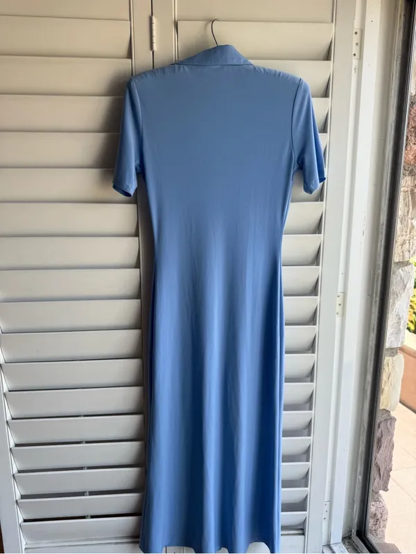 Song Of style Light Blue Button-Front Midi Dress Francine Midi Dress xs - Image 7