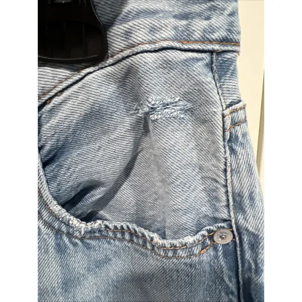 Aeropostale Women's High Rise Super Wide Leg Jeans Size 12 Light Wash Baggy Boho - Image 2
