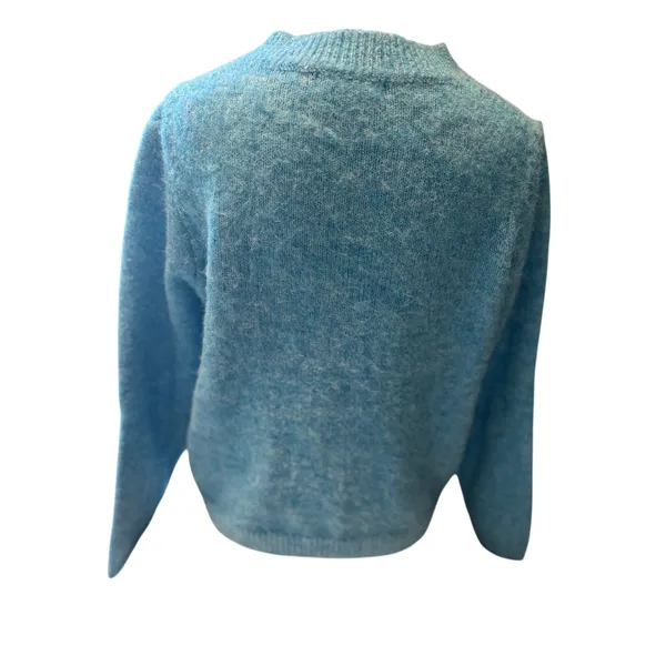 CAVA BIEN Blue Sweater XS Oversized French Graphic Knit Primark Cares - Image 9