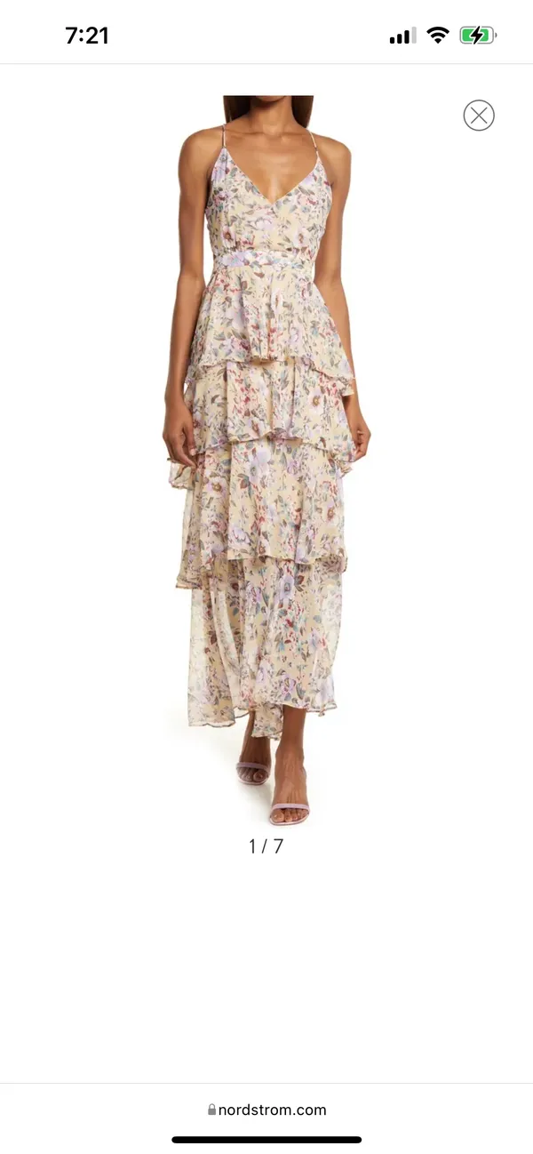 ASTR Floral Ruffle Maxi Dress - Image 3