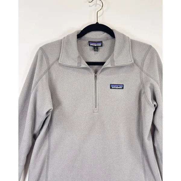 Patagonia Womens Jacket Gray Micro D 1/4 Zip Fleece Pullover Outdoor Medium - Image 7