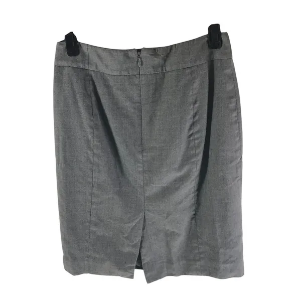 J Crew Super 120s Pencil Skirt Wool Slit Lined Career Wear Gray 2 - Image 2