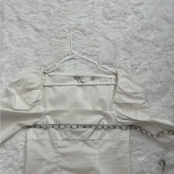 Vince White Square Neck Blouse Size 8 - Image 11