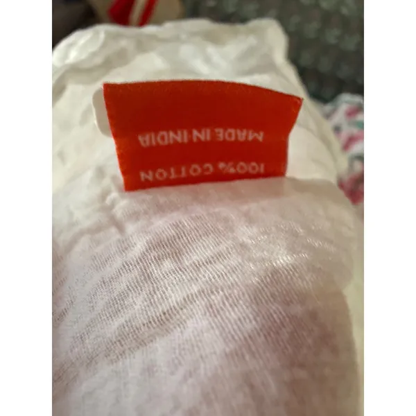Tuckernuck Oliphant Holland Yoke Print Mini Dress White XS Sleeveless Boho - Image 4
