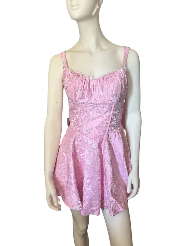Elegant Flared Princess Dress Pink Size 10 NWOT - Image 3