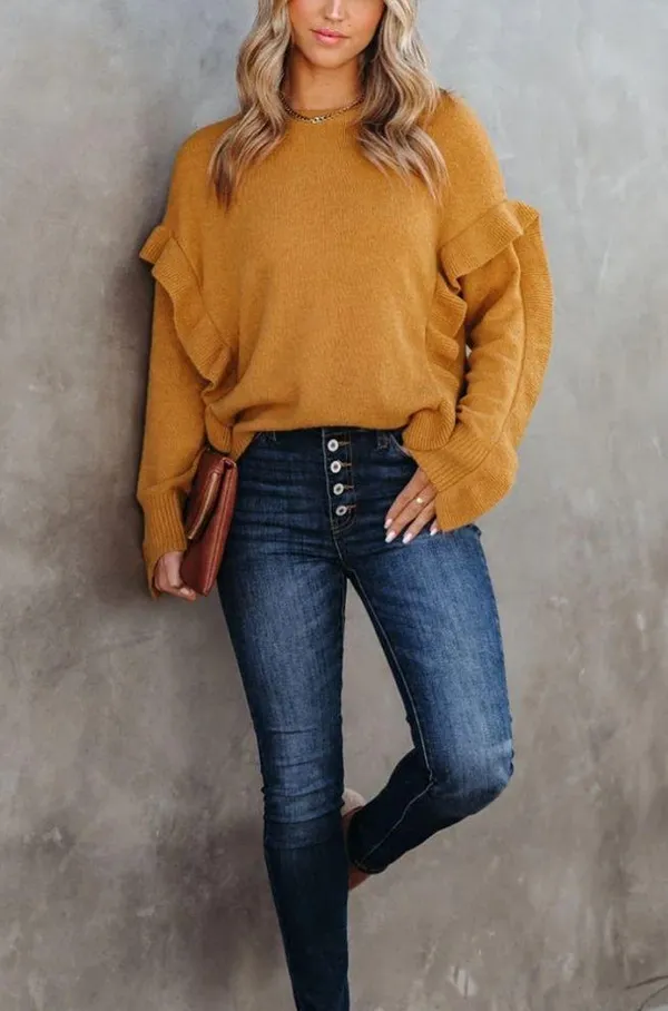 VICI | Charleston Ruffle Knit Sweater - Image 9