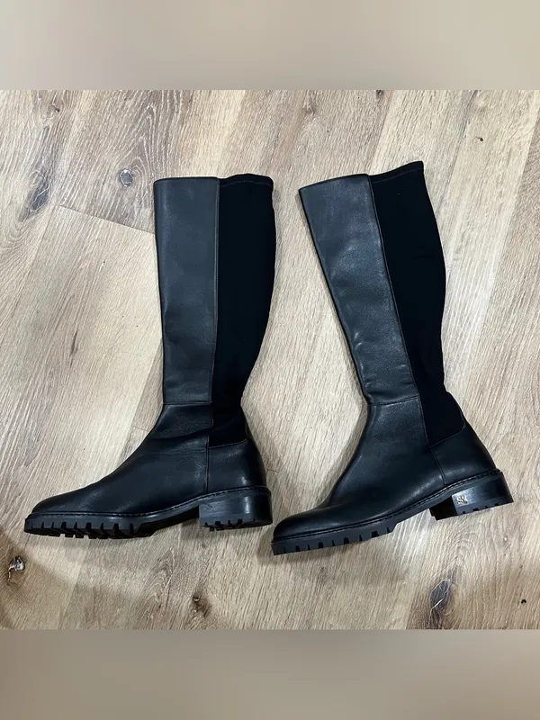 NWOB Stuart Weitzman City Knee High Boot size 6B black leather - Image 4
