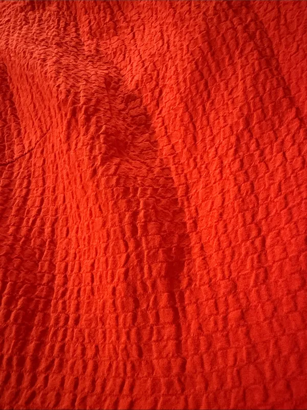 Alex Marie Bright Vanya V-Neck Orange Tiered Flutter-Sleeve Dress - Image 3