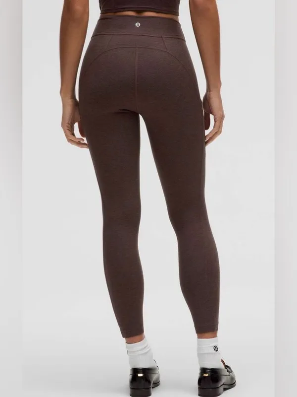 Lululemon SET Suede Tank Top & Leggings Dark Espresso Size 4 Retails $158 - Image 5
