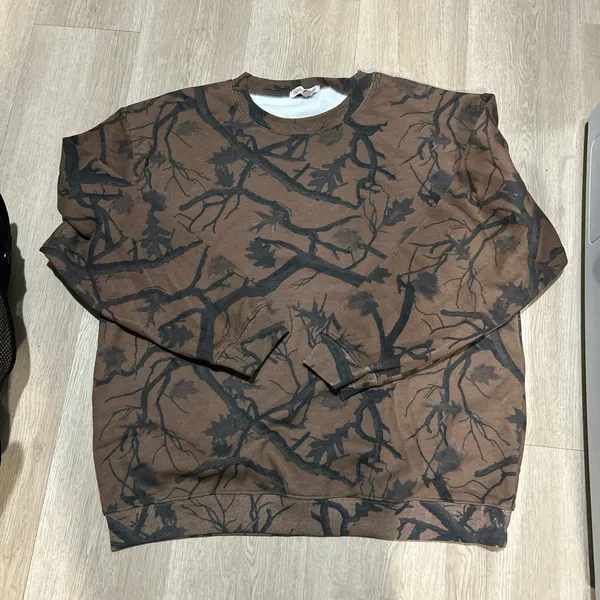 Lonely Ghost brown camo crewneck Size XL - Image 2
