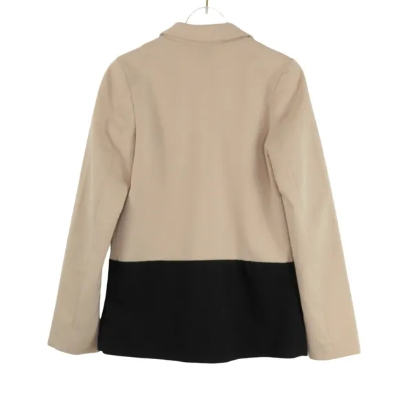 H&M Divided Beige Black Colorblock Blazer Jacket Size 2 XS Minimalist Classic - Image 3