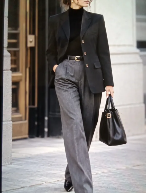 J Crew Vintage Black Wool Blazer Classic 3 Button Career Jacket Timeless Academi - Image 2