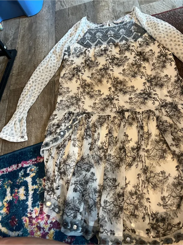 Free people Elsie Sheer Lace Boho Dress in Magnolia Combo - Image 14