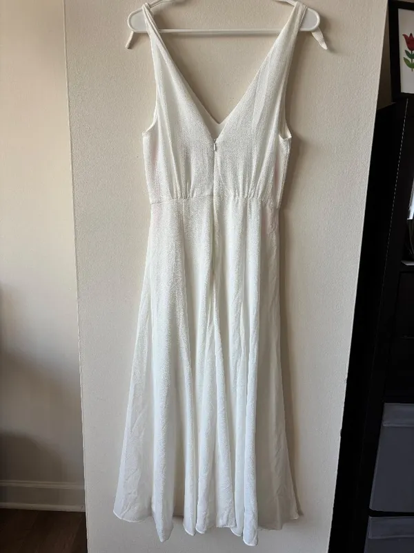Betsey Johnson Long White Sleeveless Dress - Size 6 - Image 2