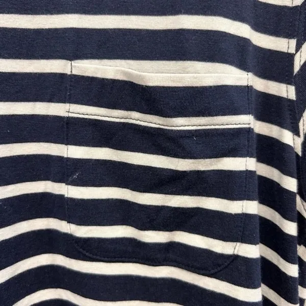 Lilla P Womens Navy Blue White Striped Short Sleeve Pocket‎ T-Shirt Dress Size S - Image 3