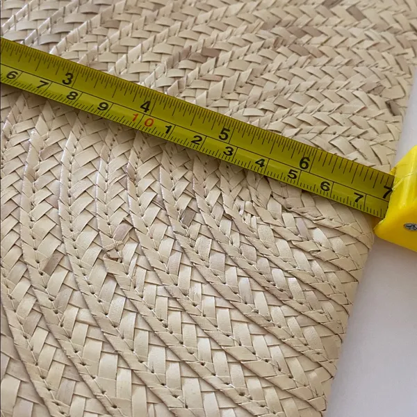 Poppy sage half moon Natural straw Woven Clutch - Image 7
