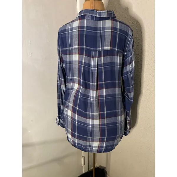 Jessica Simpson Plaid Button-down Shirt L Cabincore Cowgirl Western Coverup - Image 2
