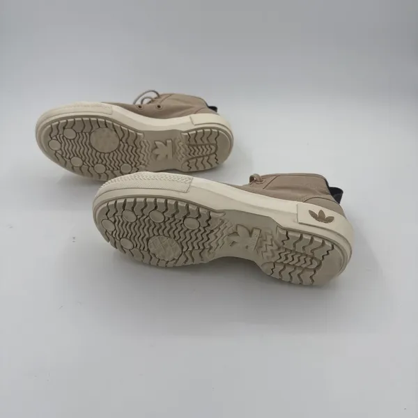 Adidas Nizza Trek Canvas Sneakers Women's Size 7 Tan Lace Up Platform Trainer - Image 5