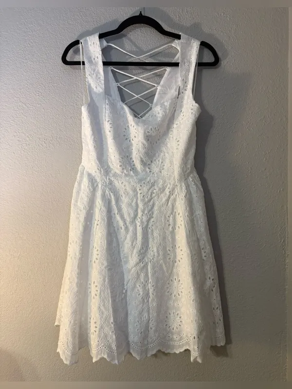 Nwt Mable Talore Lace Up Back Eyelet Dress - Image 7