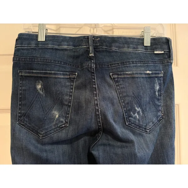 Mother Looker Ankle Chew Jeans Breaking The Law Distressed Skinny 29 - Image 4