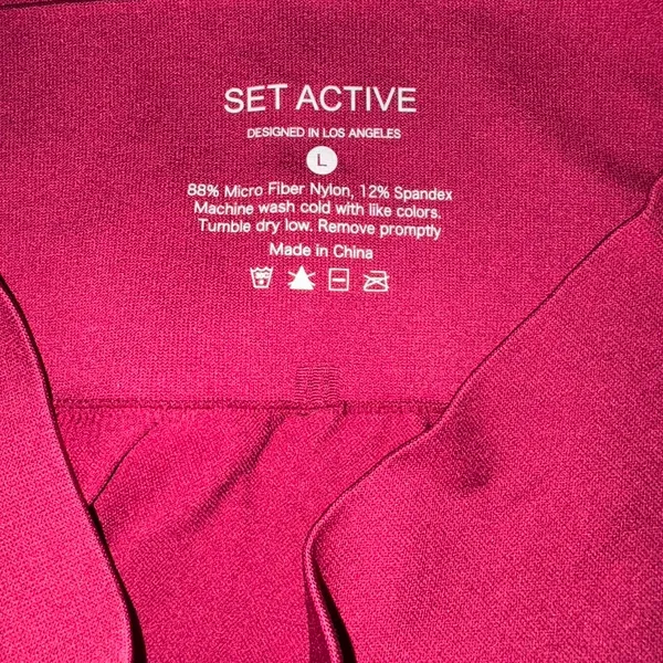 SET Active Dark Pink Ribbed Sculpt-flex Workout Set - Image 12
