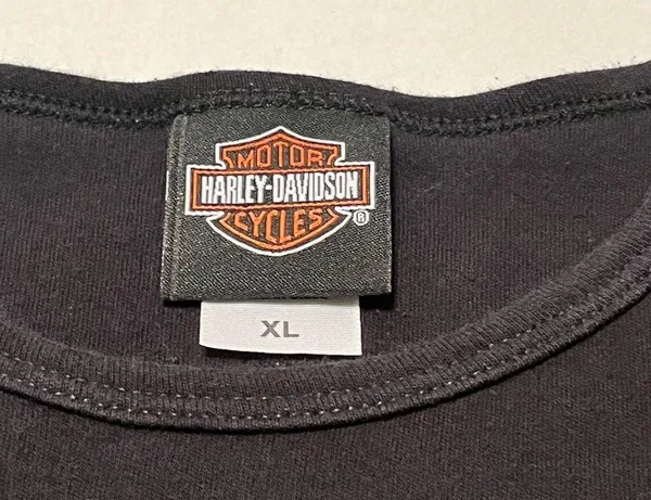 Harley Davidson Frieze O’Fallon IL Womens Size XL Black Short Sleeve Shirt Biker - Image 2