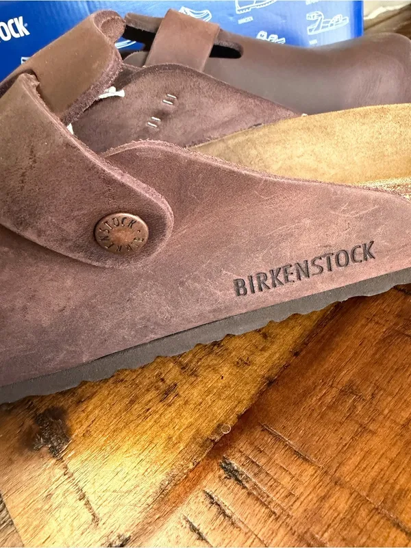🆕Birkenstock Sandals Boston Habana Oiked Leather Suede Clog Insole. size EU42 NW - Image 9
