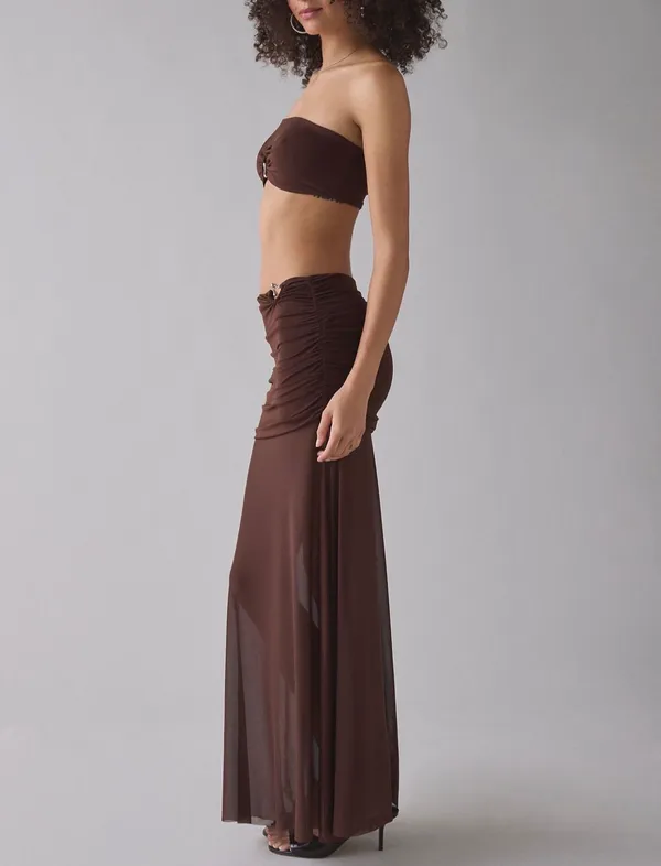 Urban Outfitters Brown Sheer Illusion 2-Piece Set - Image 2