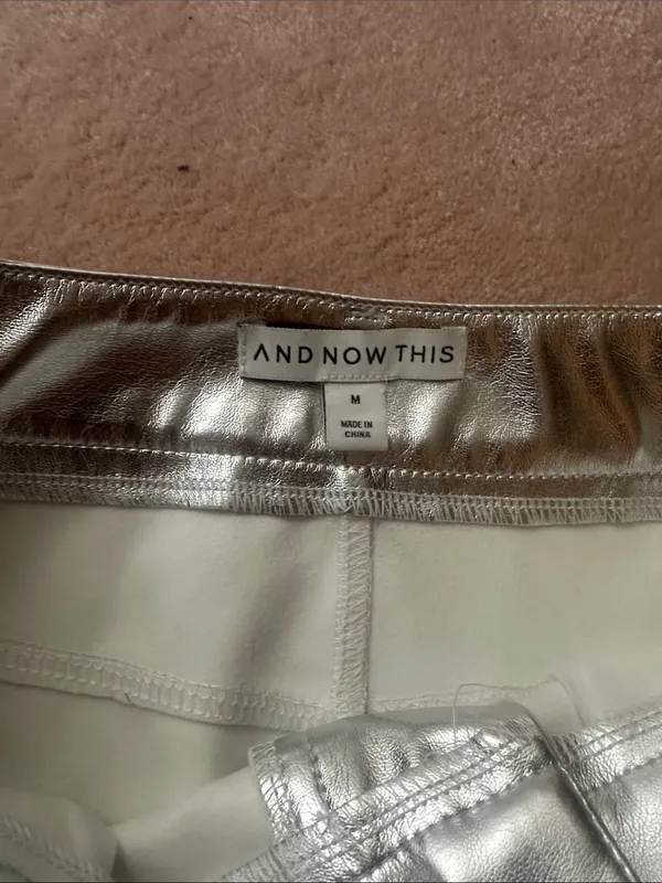 and now this Women's Faux-Leather Metallic Mini Skirt - Image 7