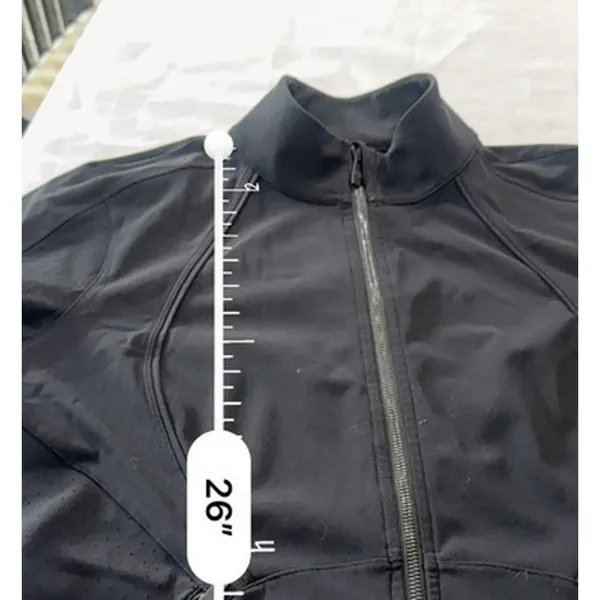 Lululemon Sleek Essentials Jacket Womens Size 12 Black Athletic Outdoor Luxtreme - Image 12