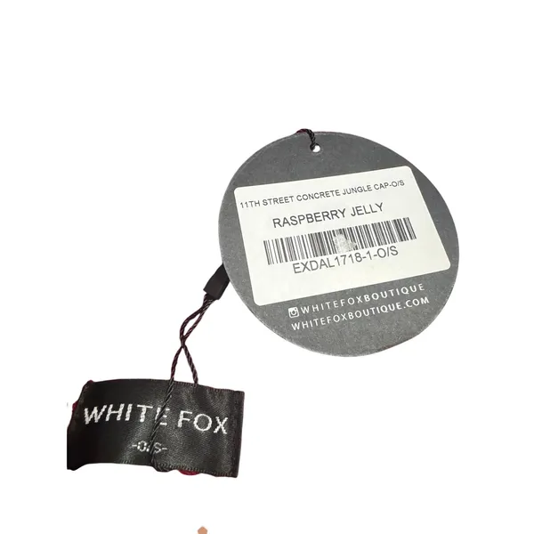 White Fox “I ❤️ WF” Jungle Cap in Raspberry Jelly 🍓❤️ - Image 4