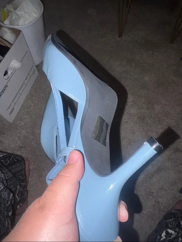 Classic steal Blue Pointed Toe Slingback Heels size 41 new - Image 7