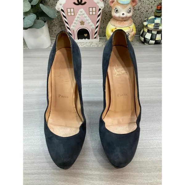 Christian Louboutin Ultra High Ultra Soft Suede Stiletto Heels - Image 2