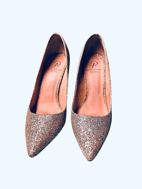 Adrianna Papell Special Occasion Bridal Glitter Sparkle Pointed Heels Size 7.5 - Image 2