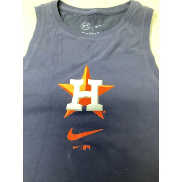 Nike Houston Astros Womens Dri-FIT Tank Top Navy Blue Star H Logo NWT‎ - Image 2