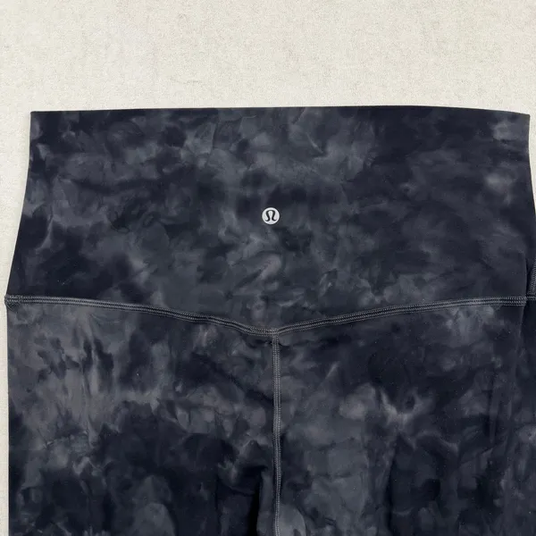 Lululemon Align Super High-Rise Crop 21” Diamond Dye Black Gray Size 12 - Image 3