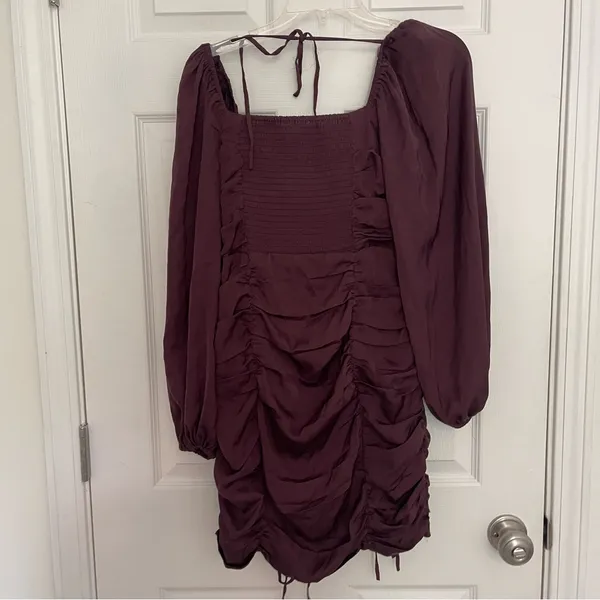 Revolve x ASTR the Label Mardi Long‎ Sleeve in Eggplant - Image 4