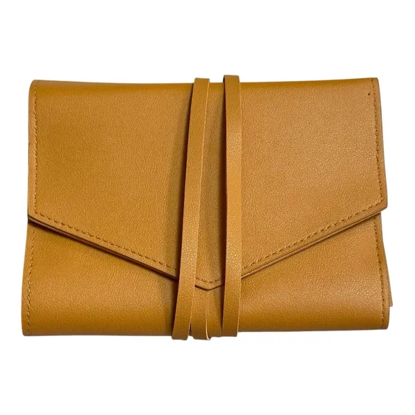 Glass Ladder Co Katherine Tech Travel Pouch Organizer Roll Up Honey Leather 7x5" - Image 2