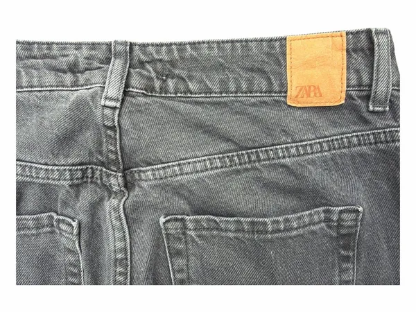 Zara Black Washed Straight-Leg Jeans - Image 4