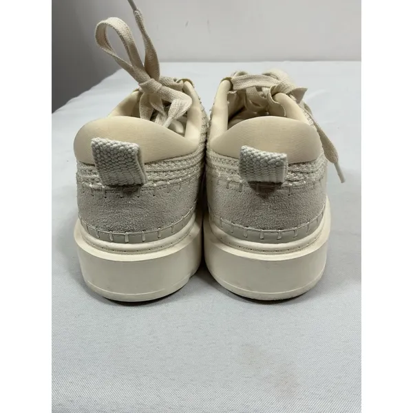 Womans Excellent Cond. Steve Madden Charlie Lace Up Platform Sneakers 8.5 Ivory - Image 4